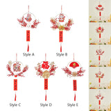 Maxbell Chinese New Year Hanging Decorations Ornament Wreath Pendant for Decor Style A