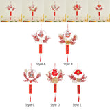 Maxbell Chinese New Year Hanging Decorations Ornament Wreath Pendant for Decor Style A