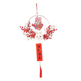 Maxbell Chinese New Year Hanging Decorations Ornament Wreath Pendant for Decor Style A