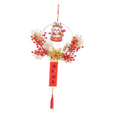 Maxbell Chinese New Year Hanging Decorations Ornament Wreath Pendant for Decor Style B