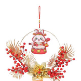 Maxbell Chinese New Year Hanging Decorations Ornament Wreath Pendant for Decor Style B
