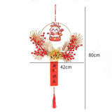 Maxbell Chinese New Year Hanging Decorations Ornament Wreath Pendant for Decor Style B