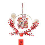 Maxbell Chinese New Year Hanging Decorations Ornament Wreath Pendant for Decor Style C