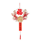 Maxbell Chinese New Year Hanging Decorations Ornament Wreath Pendant for Decor Style D