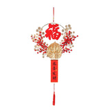 Maxbell Chinese New Year Hanging Decorations Ornament Wreath Pendant for Decor Style D