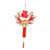 Maxbell Chinese New Year Hanging Decorations Ornament Wreath Pendant for Decor Style D