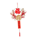 Maxbell Chinese New Year Hanging Decorations Ornament Wreath Pendant for Decor Style D