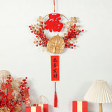 Maxbell Chinese New Year Hanging Decorations Ornament Wreath Pendant for Decor Style D