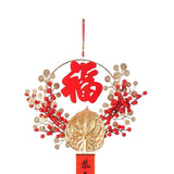 Maxbell Chinese New Year Hanging Decorations Ornament Wreath Pendant for Decor Style D