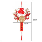 Maxbell Chinese New Year Hanging Decorations Ornament Wreath Pendant for Decor Style D