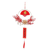 Maxbell Chinese New Year Hanging Decorations Ornament Wreath Pendant for Decor Style E