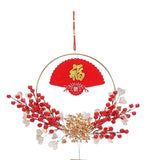 Maxbell Chinese New Year Hanging Decorations Ornament Wreath Pendant for Decor Style E
