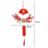 Maxbell Chinese New Year Hanging Decorations Ornament Wreath Pendant for Decor Style E