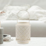 Maxbell Votive Tealight Candle Holder Ornament Candlestick for Shelf Fireplace Hotel White