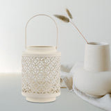 Maxbell Votive Tealight Candle Holder Ornament Candlestick for Shelf Fireplace Hotel White