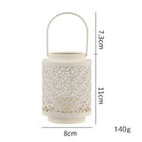 Maxbell Votive Tealight Candle Holder Ornament Candlestick for Shelf Fireplace Hotel White