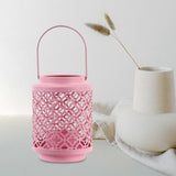 Maxbell Votive Tealight Candle Holder Ornament Candlestick for Shelf Fireplace Hotel Pink