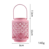 Maxbell Votive Tealight Candle Holder Ornament Candlestick for Shelf Fireplace Hotel Pink