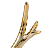 Maxbell Reindeer Figurines Electroplating Deer Statues for Home Shelf Decoration 11.5cmx10.8cm