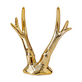 Maxbell Reindeer Figurines Electroplating Deer Statues for Home Shelf Decoration 11.5cmx10.8cm