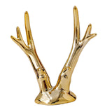 Maxbell Reindeer Figurines Electroplating Deer Statues for Home Shelf Decoration 11.5cmx10.8cm