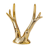 Maxbell Reindeer Figurines Electroplating Deer Statues for Home Shelf Decoration 11.5cmx10.8cm