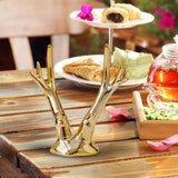 Maxbell Reindeer Figurines Electroplating Deer Statues for Home Shelf Decoration 11.5cmx10.8cm