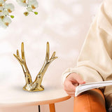 Maxbell Reindeer Figurines Electroplating Deer Statues for Home Shelf Decoration 11.5cmx10.8cm