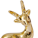 Maxbell Reindeer Figurines Electroplating Deer Statues for Home Shelf Decoration 7.5cmx5.6cm