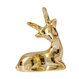 Maxbell Reindeer Figurines Electroplating Deer Statues for Home Shelf Decoration 7.5cmx5.6cm