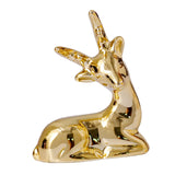 Maxbell Reindeer Figurines Electroplating Deer Statues for Home Shelf Decoration 7.5cmx5.6cm