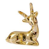 Maxbell Reindeer Figurines Electroplating Deer Statues for Home Shelf Decoration 7.5cmx5.6cm