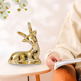 Maxbell Reindeer Figurines Electroplating Deer Statues for Home Shelf Decoration 7.5cmx5.6cm