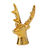 Maxbell Reindeer Figurines Electroplating Deer Statues for Home Shelf Decoration 9.2cmx5.9cm