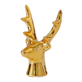 Maxbell Reindeer Figurines Electroplating Deer Statues for Home Shelf Decoration 9.2cmx5.9cm