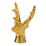 Maxbell Reindeer Figurines Electroplating Deer Statues for Home Shelf Decoration 9.2cmx5.9cm