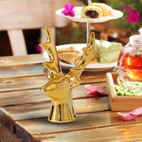 Maxbell Reindeer Figurines Electroplating Deer Statues for Home Shelf Decoration 9.2cmx5.9cm