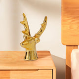 Maxbell Reindeer Figurines Electroplating Deer Statues for Home Shelf Decoration 9.2cmx5.9cm