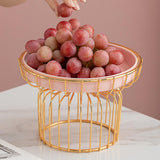 Maxbell Fruit Basket Bread Storage Basket Snacks Vegetable Stand Holder for Tea Bar 25cm