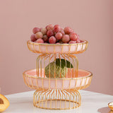 Maxbell Fruit Basket Bread Storage Basket Snacks Vegetable Stand Holder for Tea Bar 25cm