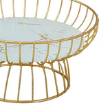 Maxbell Fruit Basket Bread Storage Basket Snacks Vegetable Stand Holder for Tea Bar 25cm Glass Bottom