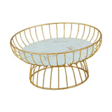 Maxbell Fruit Basket Bread Storage Basket Snacks Vegetable Stand Holder for Tea Bar 25cm Glass Bottom