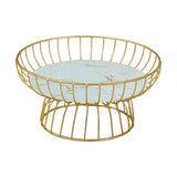 Maxbell Fruit Basket Bread Storage Basket Snacks Vegetable Stand Holder for Tea Bar 25cm Glass Bottom
