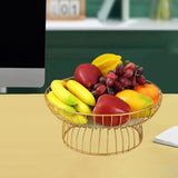 Maxbell Fruit Basket Bread Storage Basket Snacks Vegetable Stand Holder for Tea Bar 25cm Glass Bottom