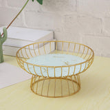 Maxbell Fruit Basket Bread Storage Basket Snacks Vegetable Stand Holder for Tea Bar 25cm Glass Bottom