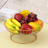 Maxbell Fruit Basket Bread Storage Basket Snacks Vegetable Stand Holder for Tea Bar 25cm Glass Bottom