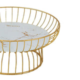 Maxbell Fruit Basket Bread Storage Basket Snacks Vegetable Stand Holder for Tea Bar 30cm Glass Bottom