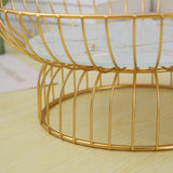 Maxbell Fruit Basket Bread Storage Basket Snacks Vegetable Stand Holder for Tea Bar 30cm Glass Bottom