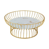 Maxbell Fruit Basket Bread Storage Basket Snacks Vegetable Stand Holder for Tea Bar 30cm Glass Bottom
