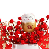 Maxbell Red Berries Bouquet Flower Arrangement Potted Plants for New Year Decoration Style C